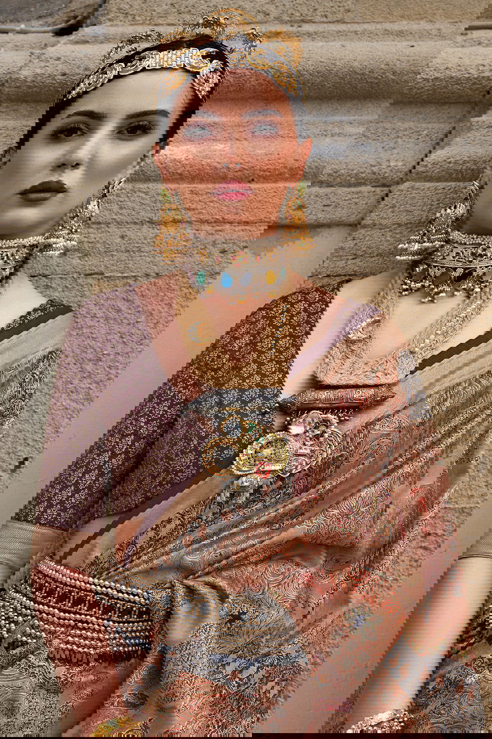 Coffee Brown Raw Silk Saree with Floral Motifs - Mayrake.in