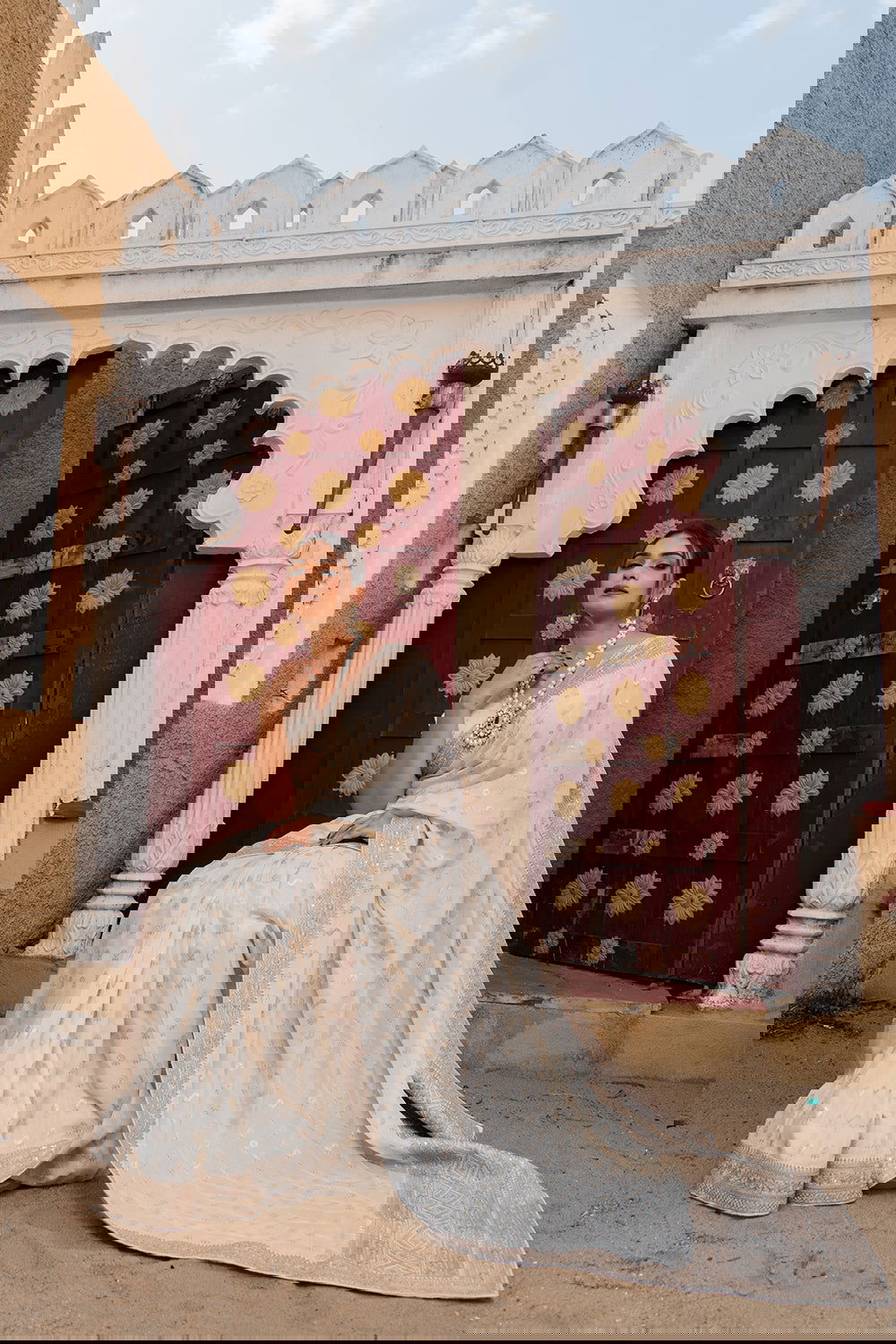 Cream Silk Saree with Golden Buti Work and Rich Zari Border - Mayrake.in