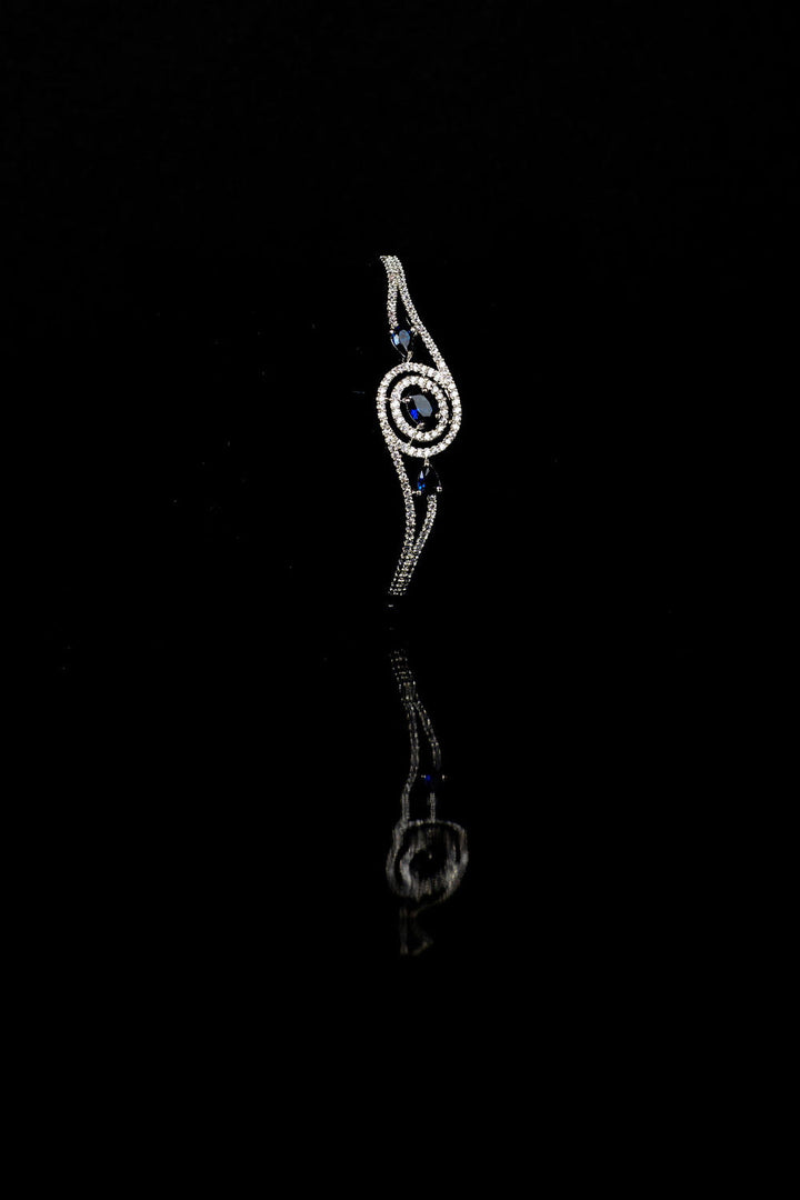 Elegant Blue American Diamond Jewellery Bracelet - Mayrake.in