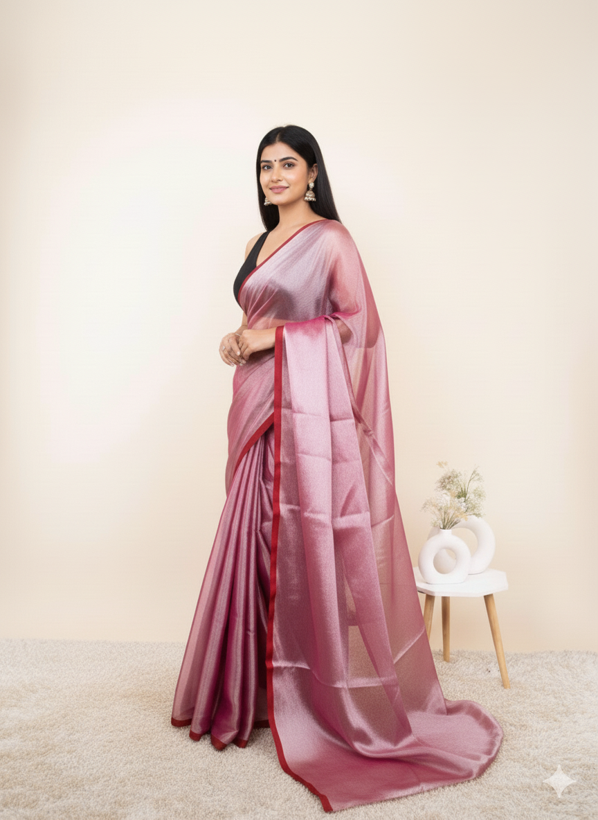 Mustard Gold Khadi Cotton Tissue Saree