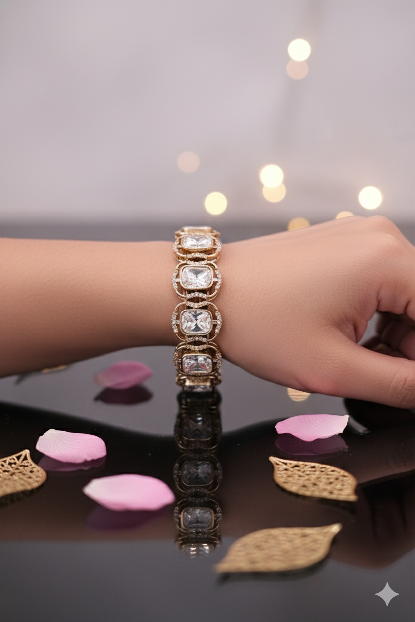 Zarkin White Stone AD Bracelet – Designer Jewellery Piece