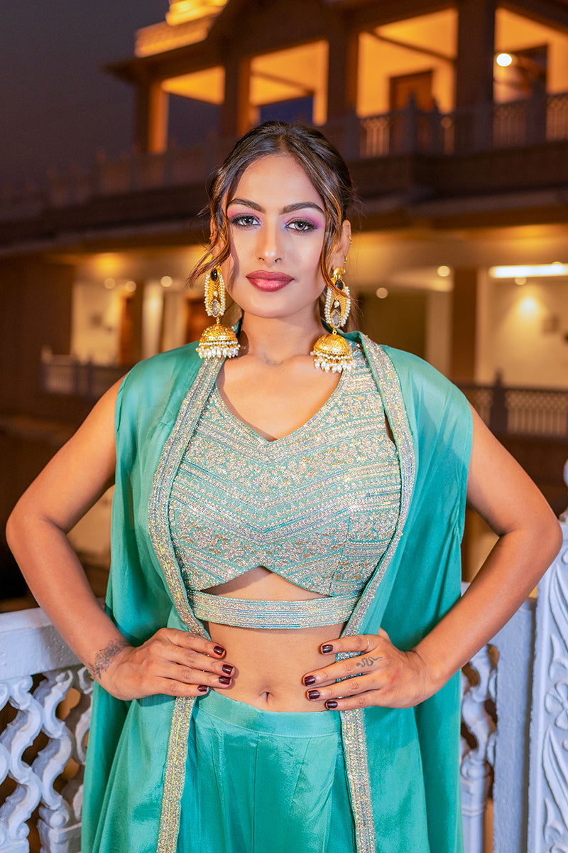 Golden Jhumka Pearls Black Stone Earrings - Mayrake.in