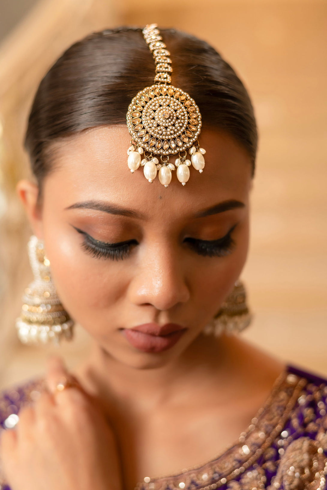 Mayrake Beautiful Pearl Jhumka With Back Chain - Mayrake.in