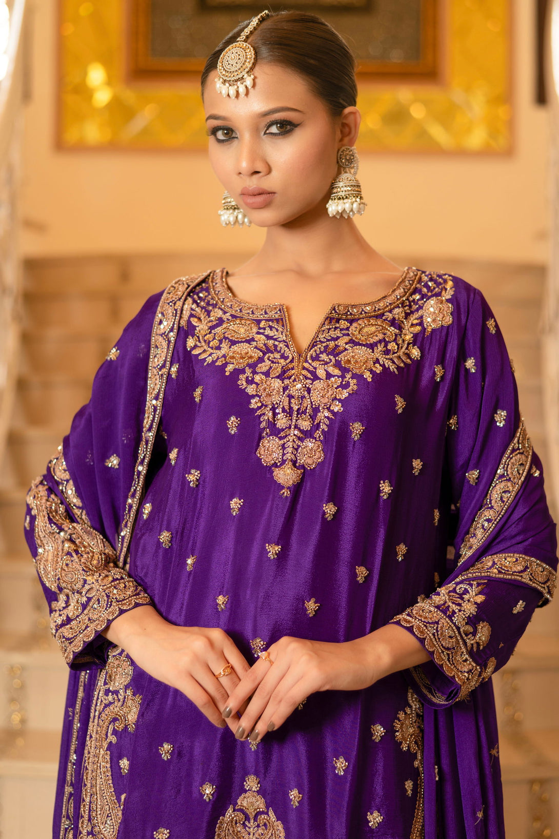 Mayrake Beautiful Pearl Jhumka With Back Chain - Mayrake.in