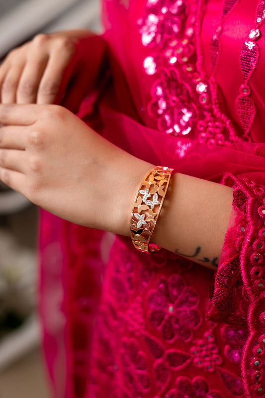 Mayrake Butterfly Rose Gold Classy AD Bracelet - Mayrake.in