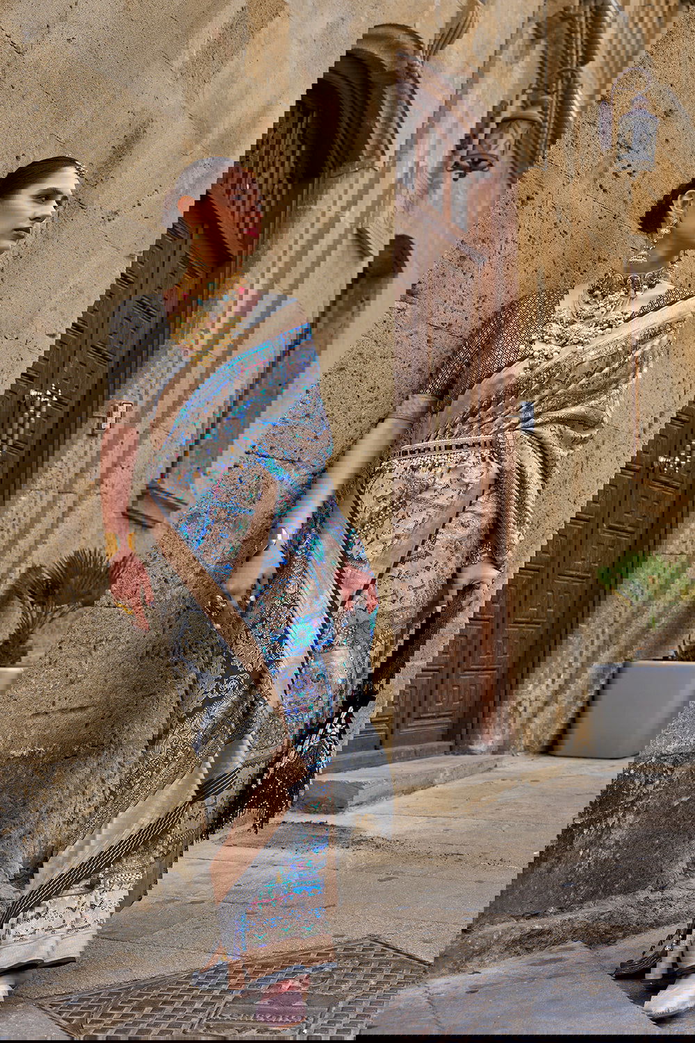 Pastel Blue Raw Silk Saree with Floral Motifs - Mayrake.in