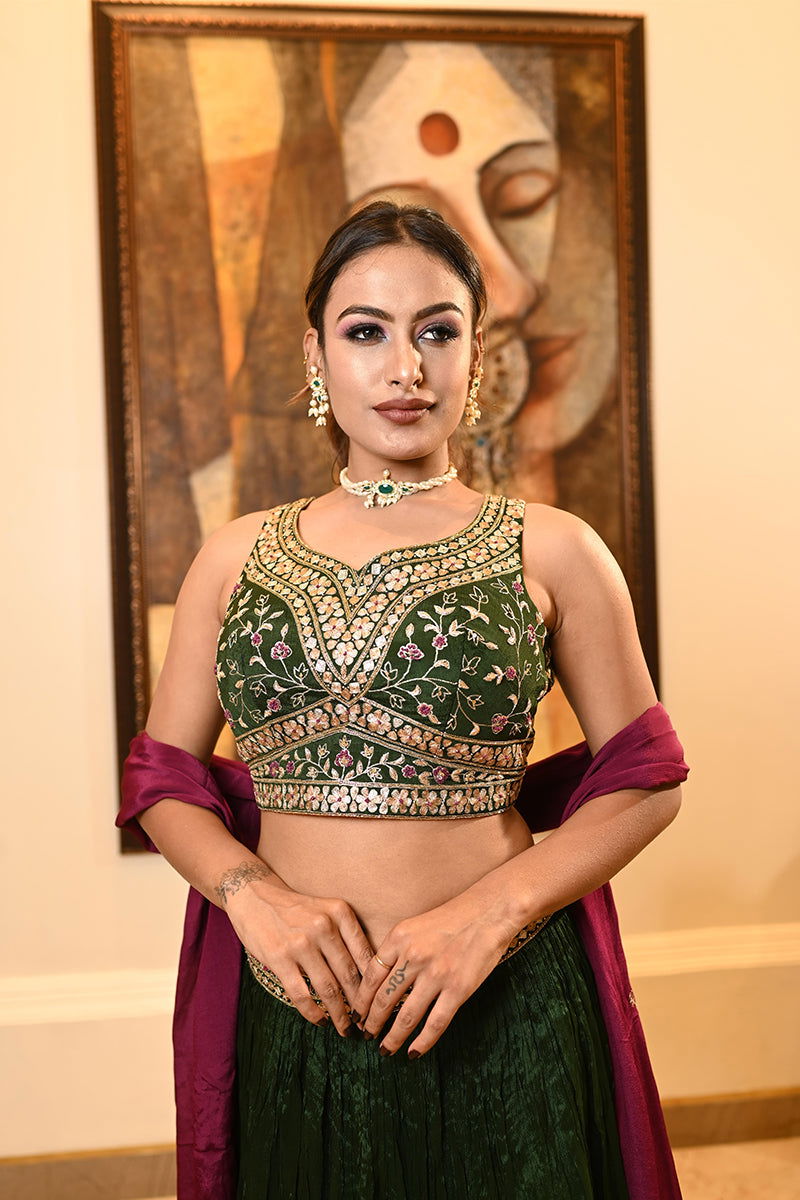 Pearl Emerald Kundan Stone Choker - Mayrake.in