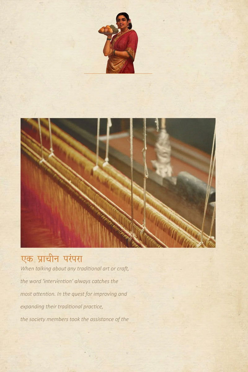 Plum Red Raw Silk Saree with Ethnic Heritage Prints - Mayrake.in