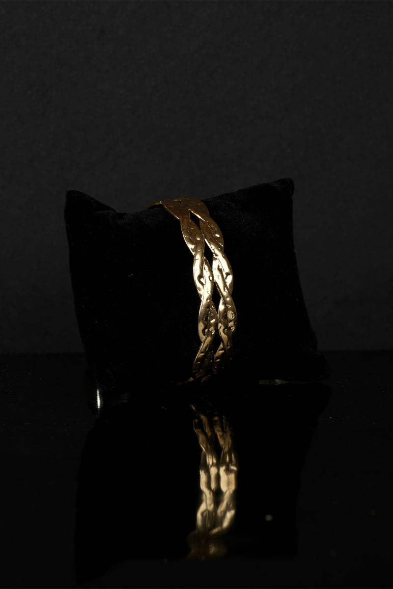 Premium Golden Cross Layered Cuff Bracelets - Mayrake.in
