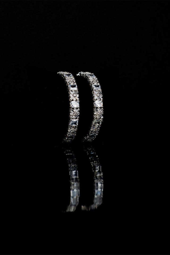 Sparkling AD Shimmering Stones Bangles Set - Mayrake.in