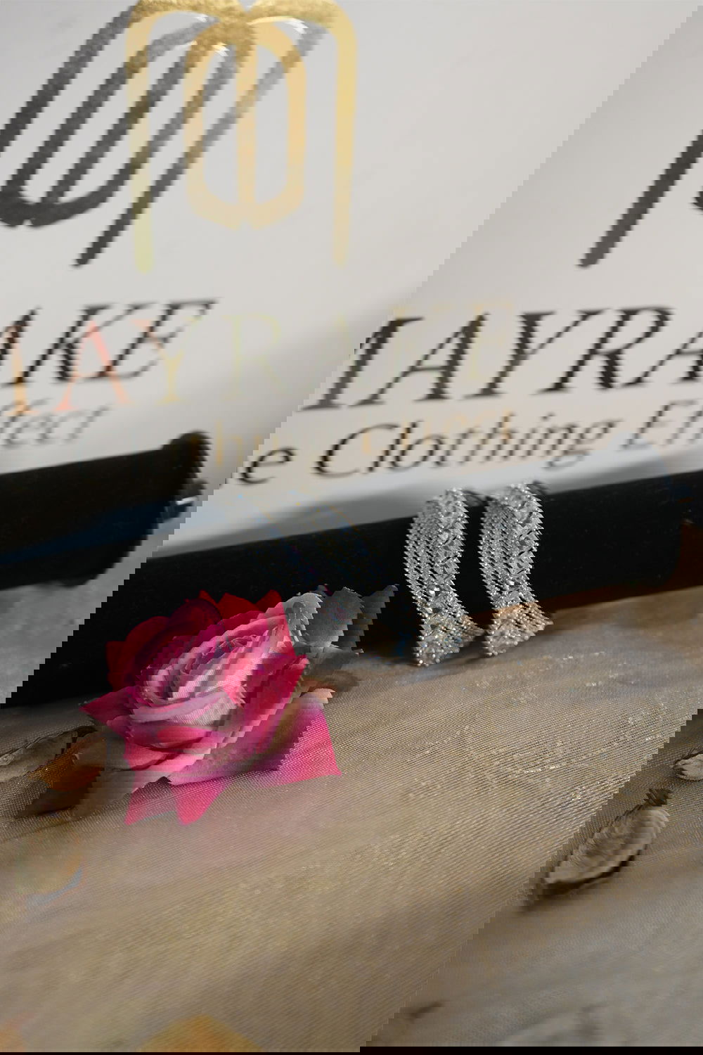 Sparkling Designer Antique-Shape American Diamond Bangles Jewellery Set - Mayrake.in