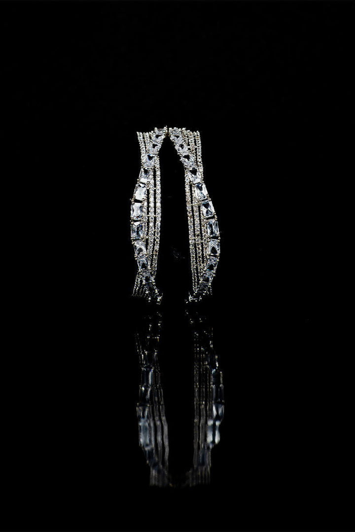 Sparkling Designer Antique Shape AD Bangles Set - Mayrake.in